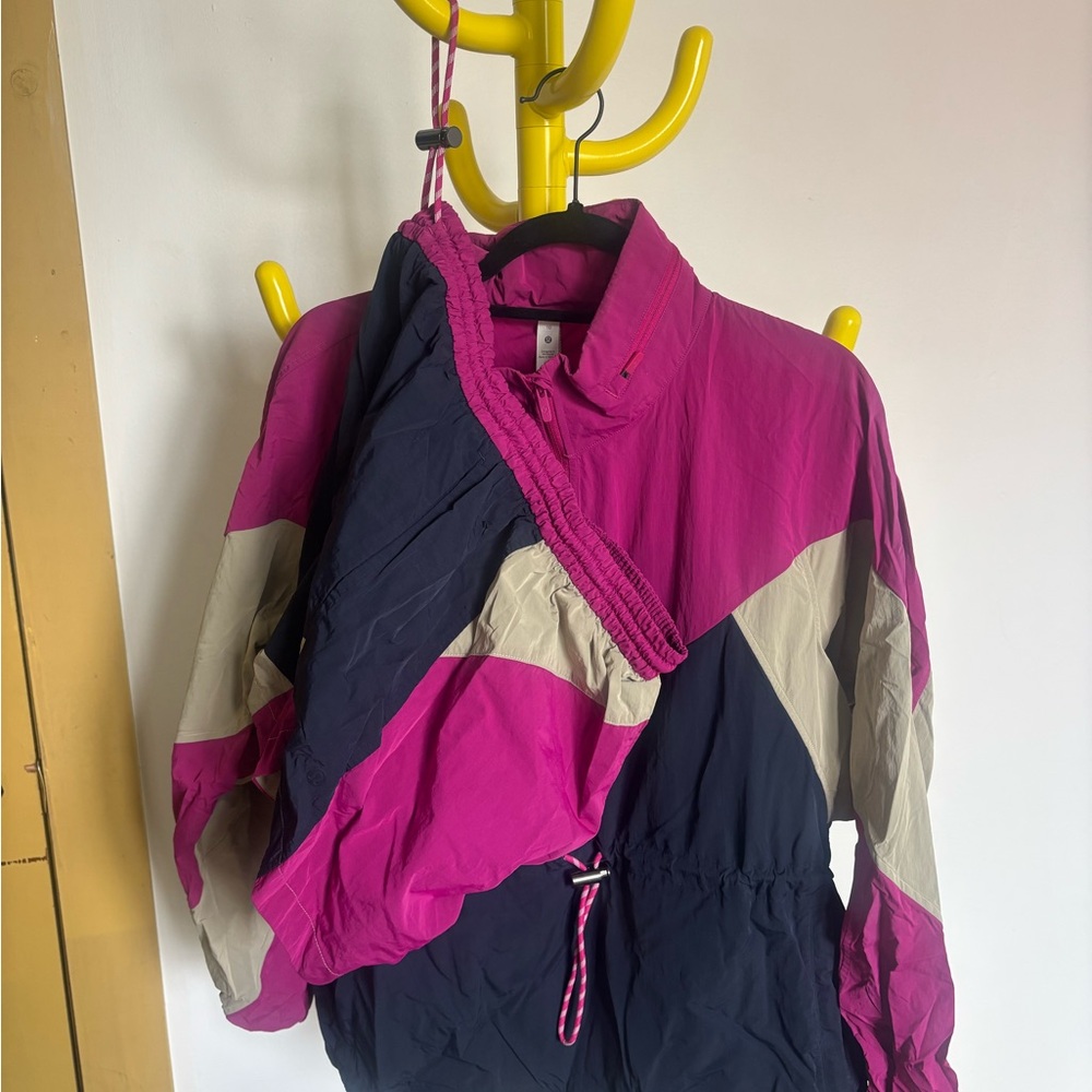 lululemon athletica jacket and shorts - Magenta, Navy, Cream